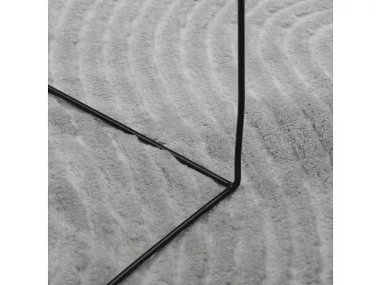 Tapis poils courts style scandinave gris ø 200 cm