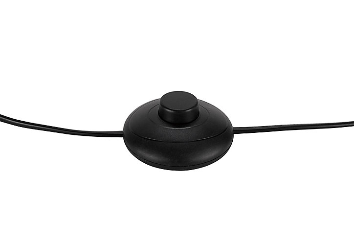 Lampadaire Rhyolit GoodHome E27 argent brillant
