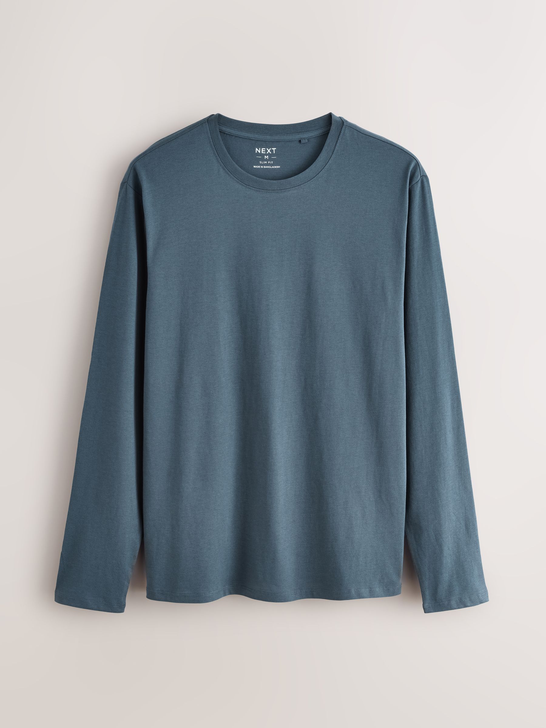 Blauw - Set van 5 T-shirts met lange mouwen en laagjes