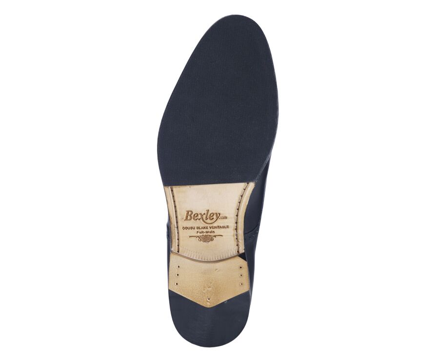 Derbies homme Noir semelle cuir avec patin - BALDERTON PATIN