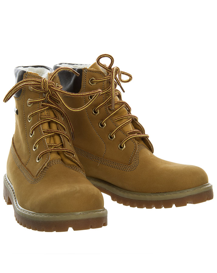 Schnür-Boots ANDY gefüttert in hellbraun