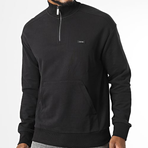Sweat Col Zippé Cotton Comfort Quarter Zip 0627 Noir