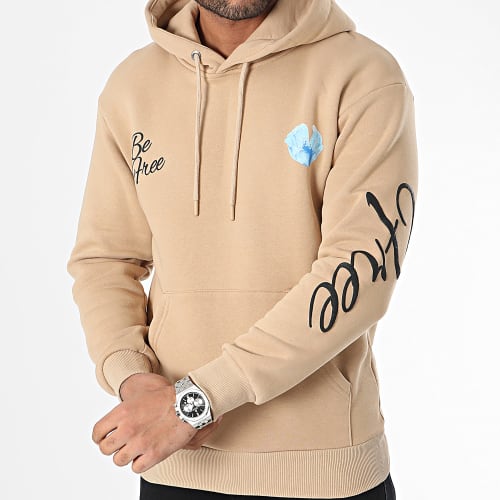 Sweat Capuche Beige Foncé