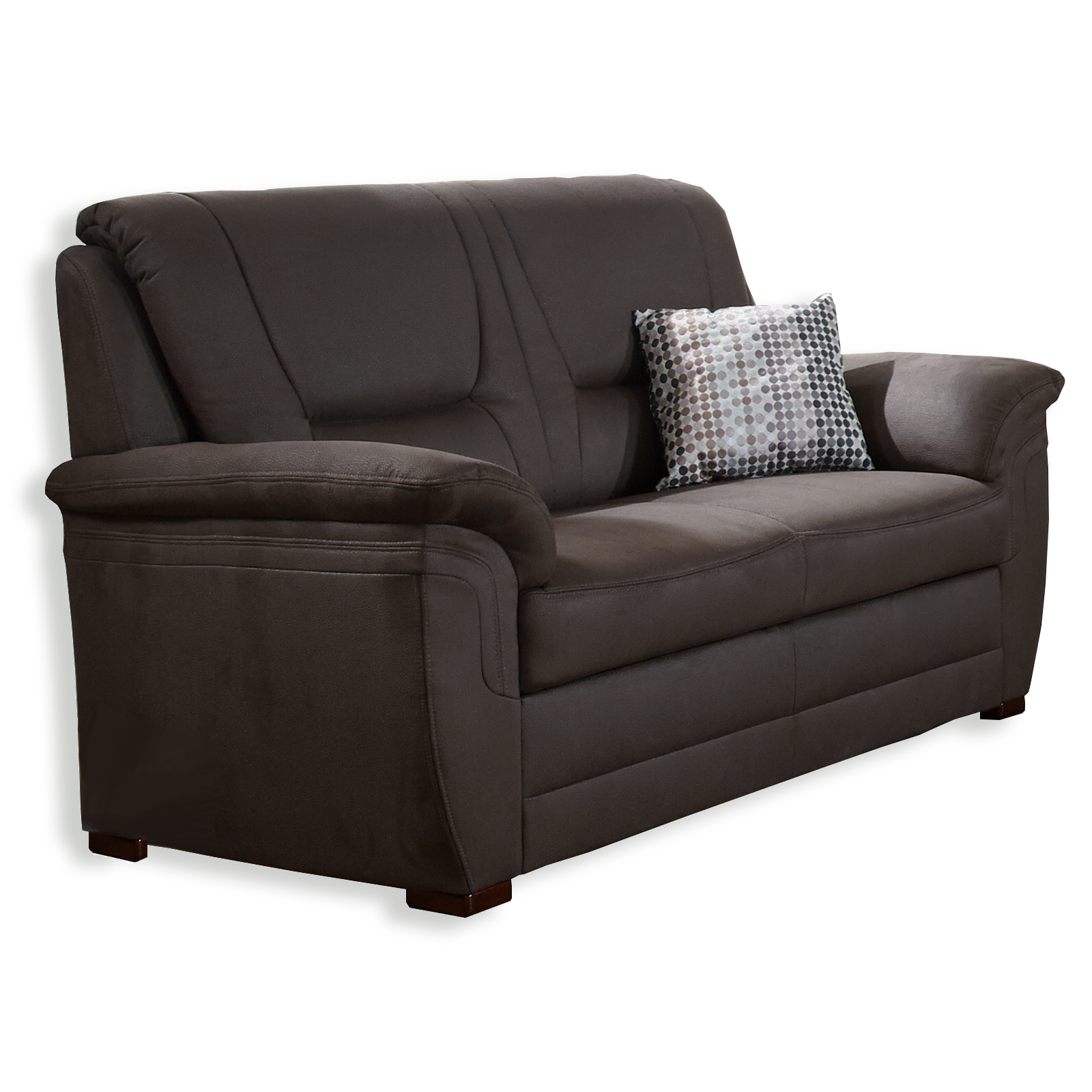 2-Sitzer Sofa - braun - mit Staukasten - Bonellfederkern