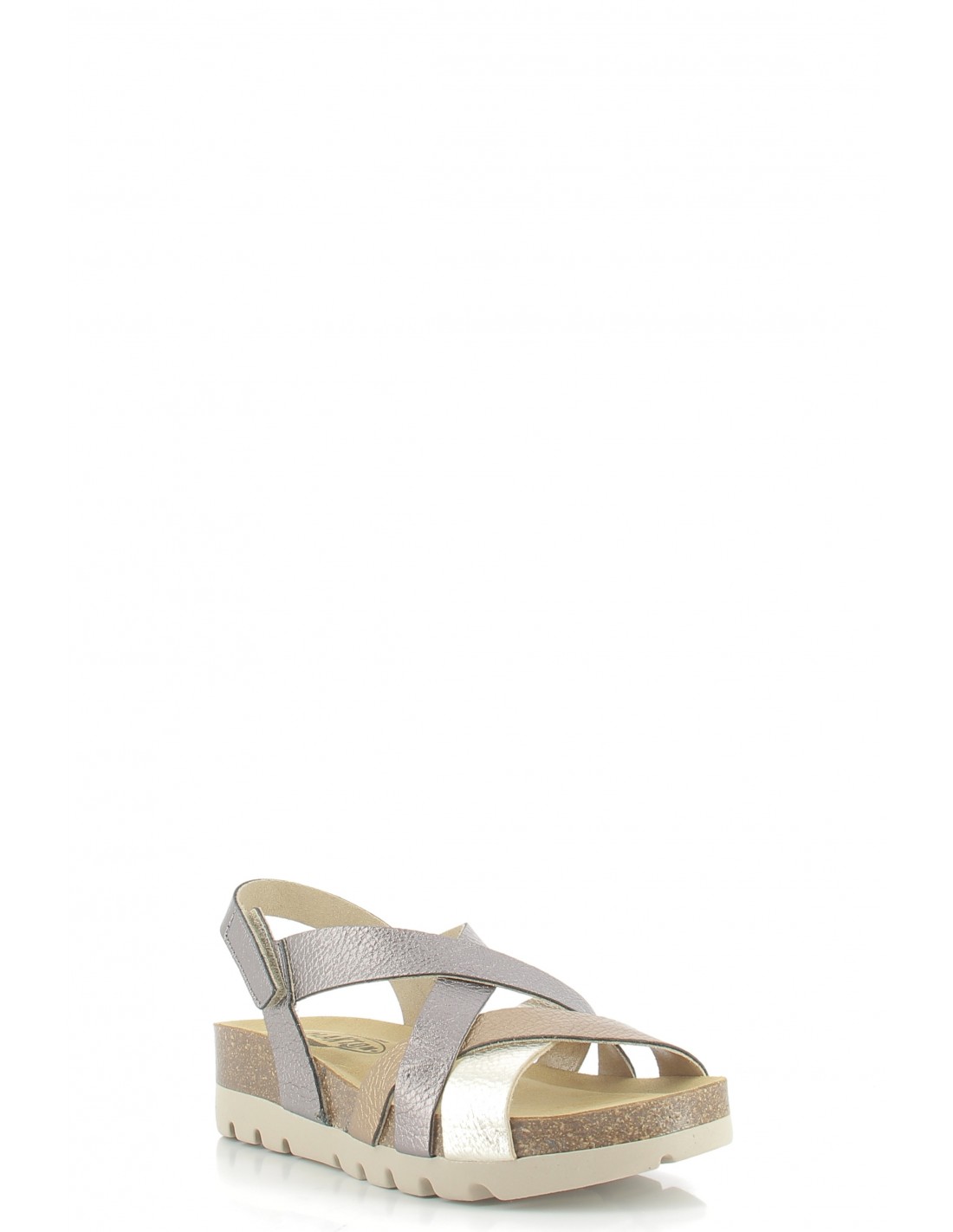 plakton Sandales femme Calypsso cuir gris