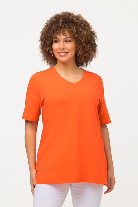T-Shirt, A-Linie, V-Ausschnitt, Halbarm