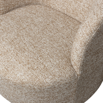 WOOOD fauteuil Sam naturel beige gemêleerd stof draaibaar