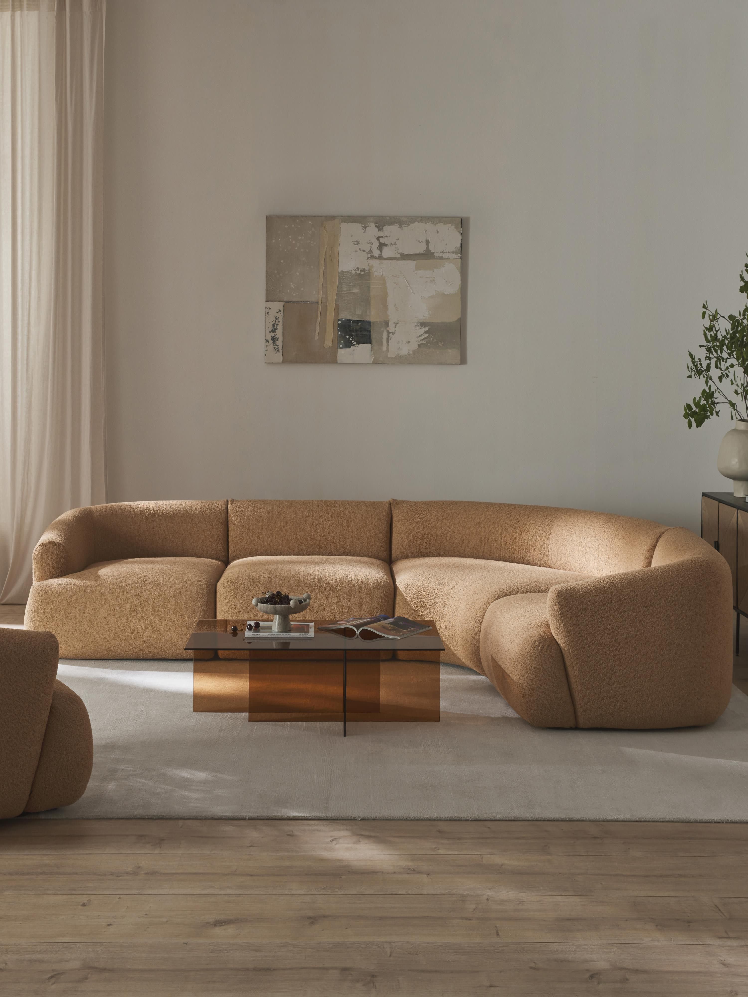Modulaire bouclé hoekbank Sofia (4-zits)
