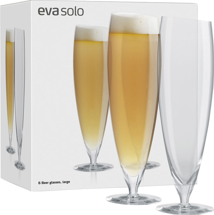 Eva Solo Ølglas stor 6 stk. Transparent
