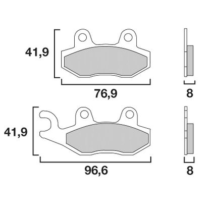 Plaquettes de freins Brembo Organique avant/arrière (selon modéle)