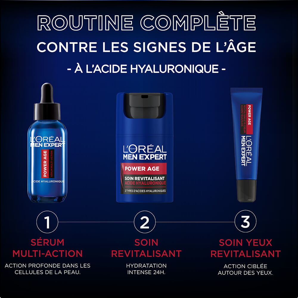 Men Expert Power Age Sérum Multi-Action Acide Hyaluronique