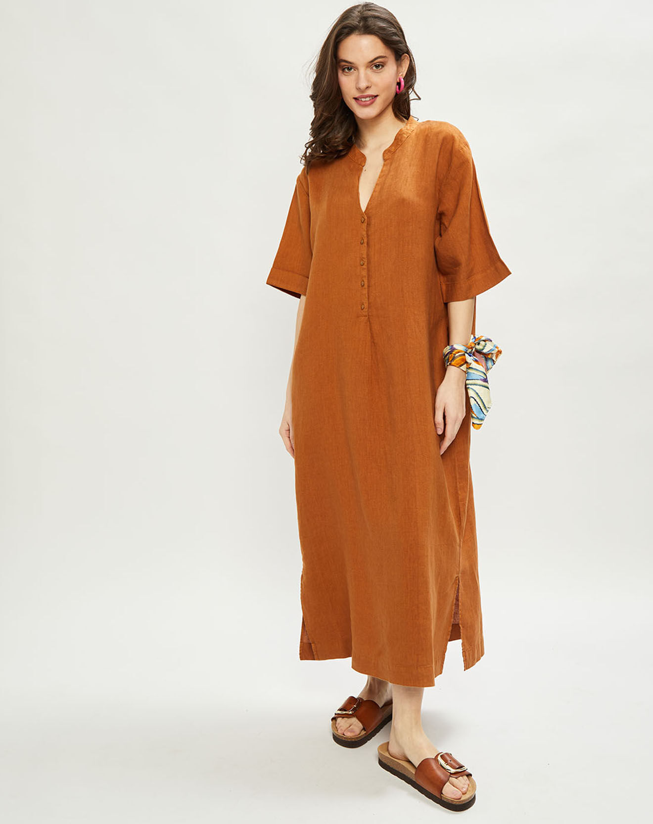 Harris Wilson Robe 100% Lin Carene cacao
