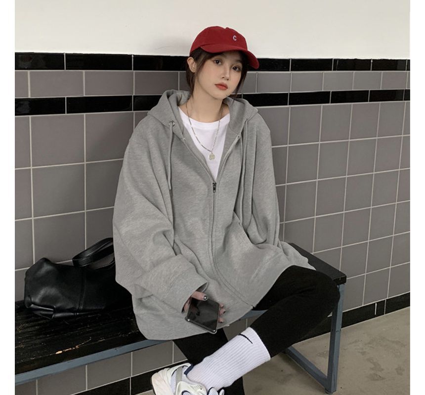CRIBI - Oversized hoodie met rits