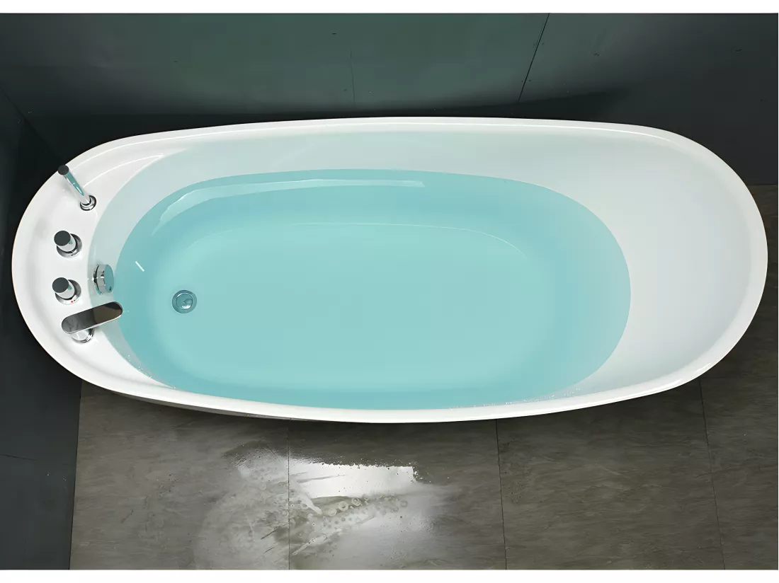 Baignoire îlot NATALIA avec robinetterie - 282L - 170*75*73cm - Blanche