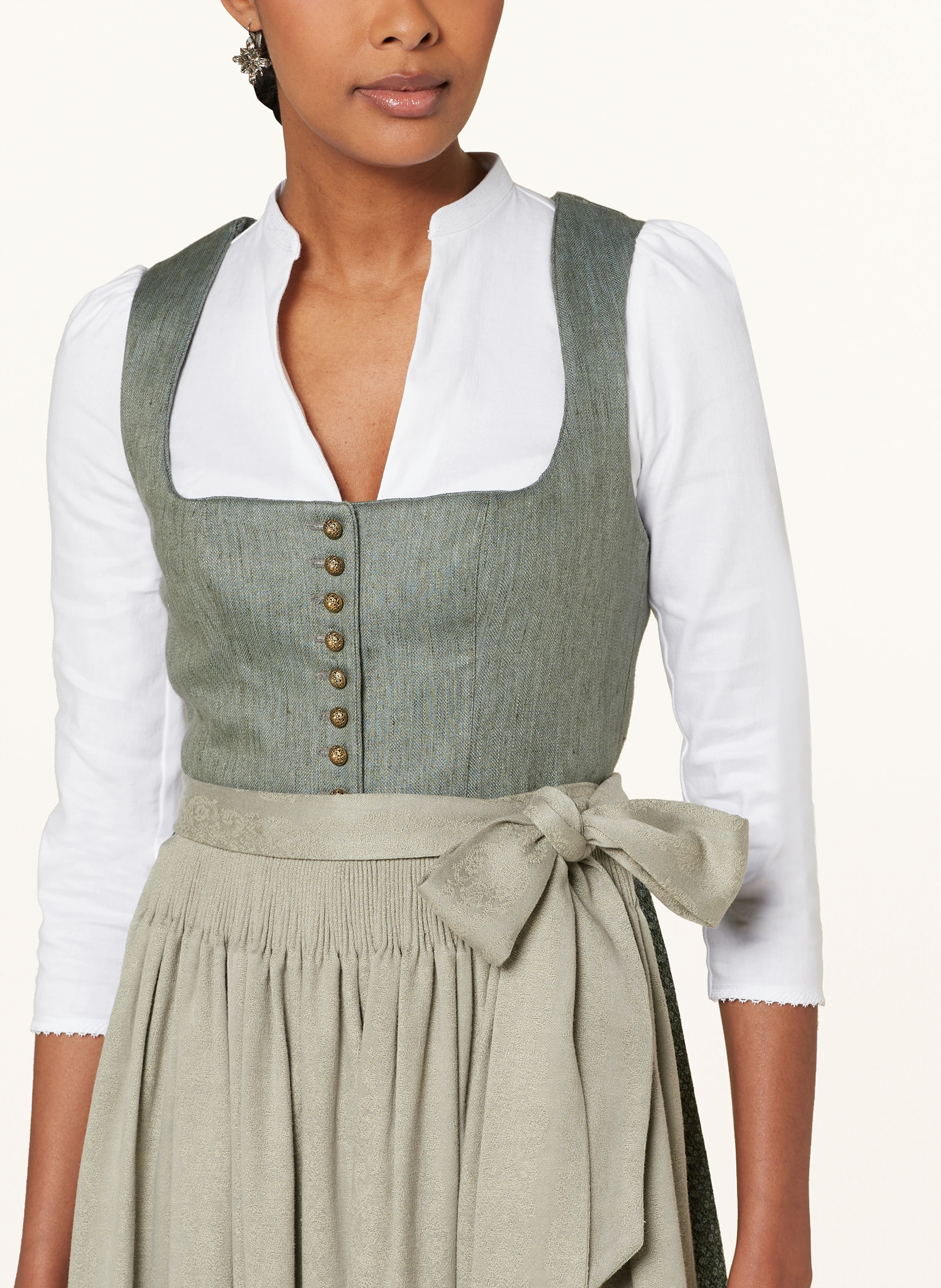 Gottseidank Dirndlbluse POMPADOUR mit Leinen