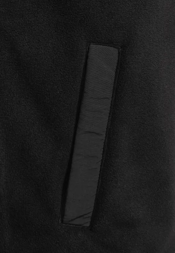 Fleeceweste im Materialmix - Black