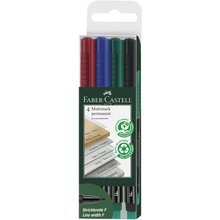 FABER-CASTELL Marqueur permanent MULTIMARK S, étui de 4