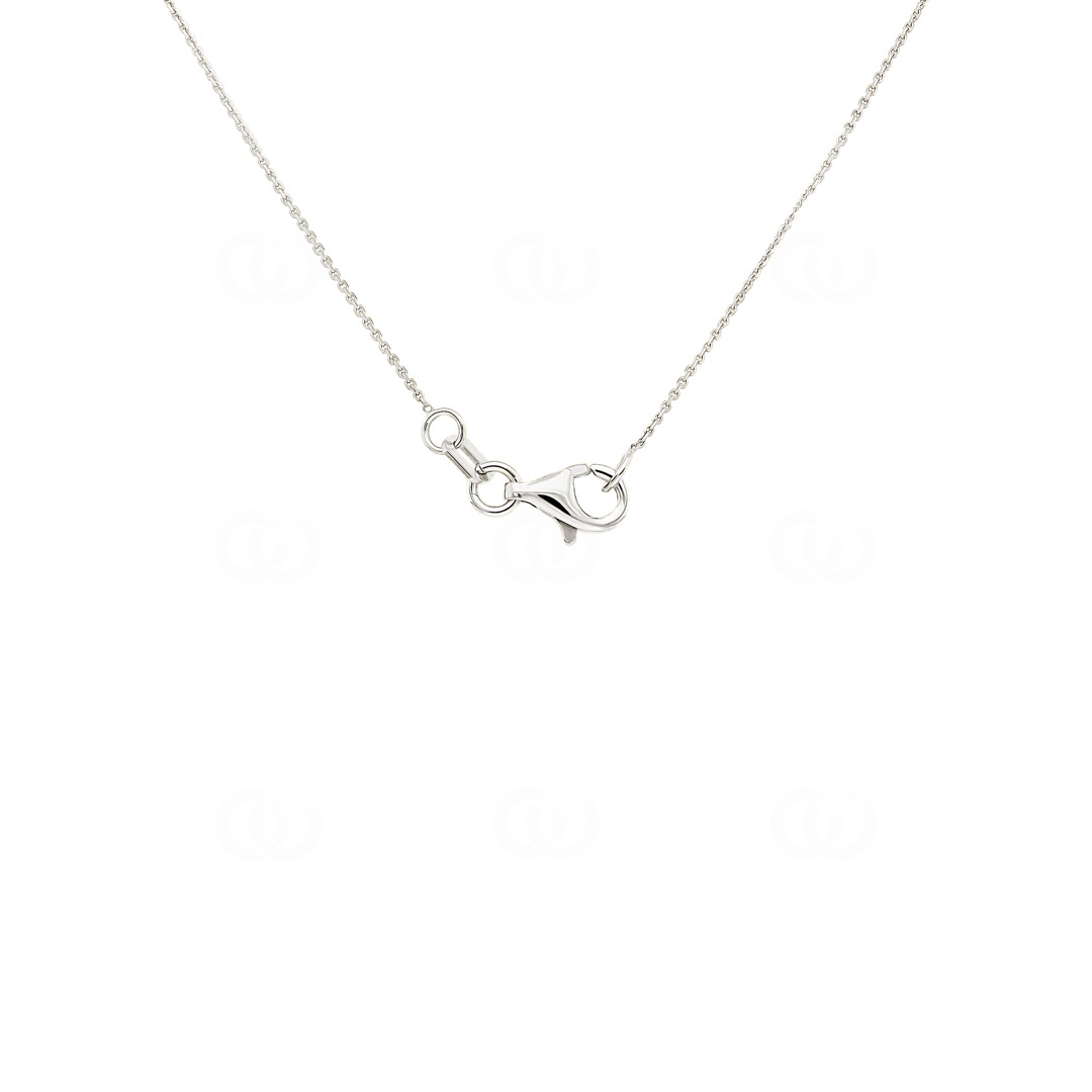 Collier 750/18 K Weissgold mit Diamanten 0.28 ct H/si & Saphir 0.92 ct