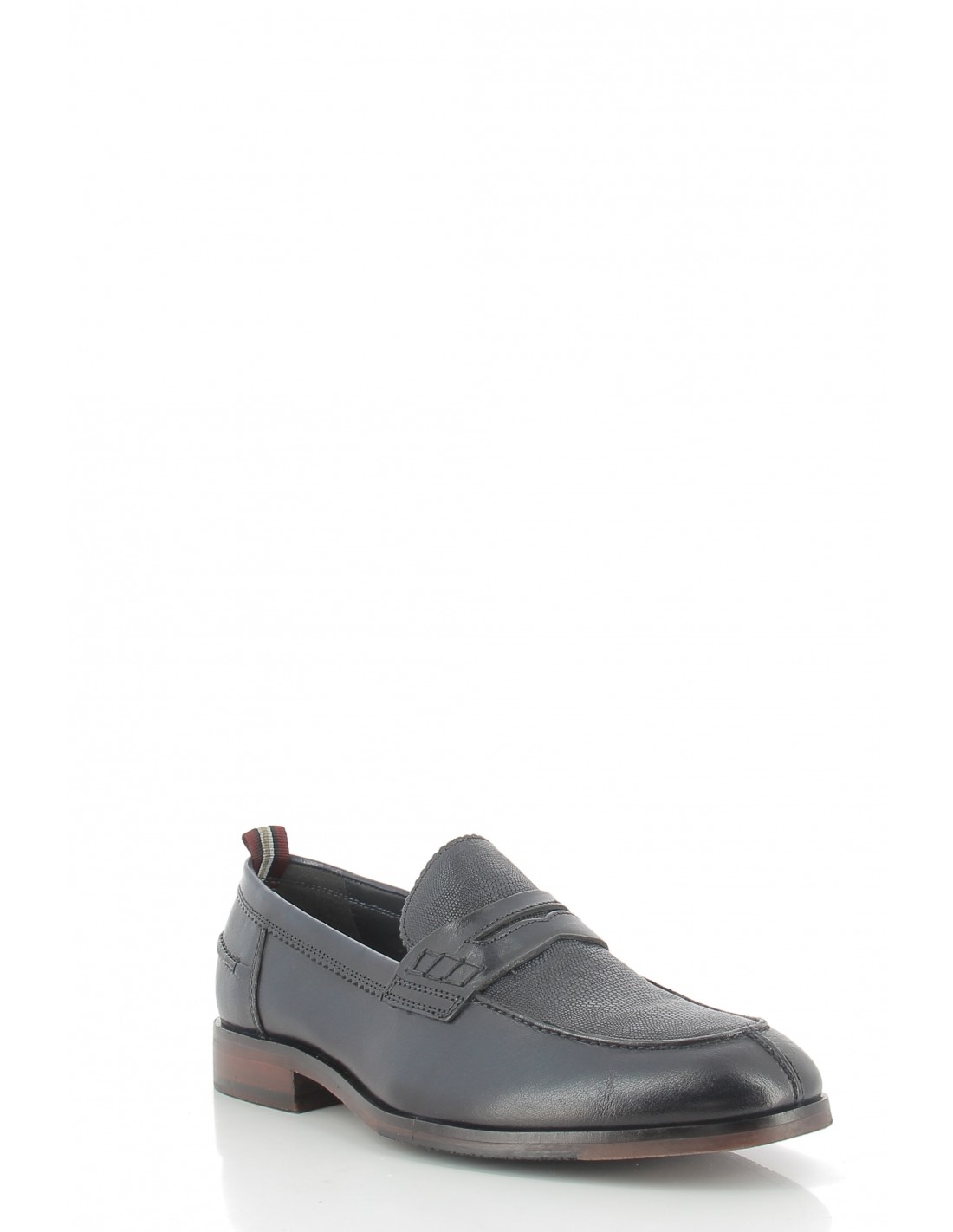 azzaro mocassins homme norden cuir bleu
