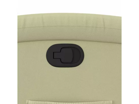 Fauteuil inclinable crème cuir véritable