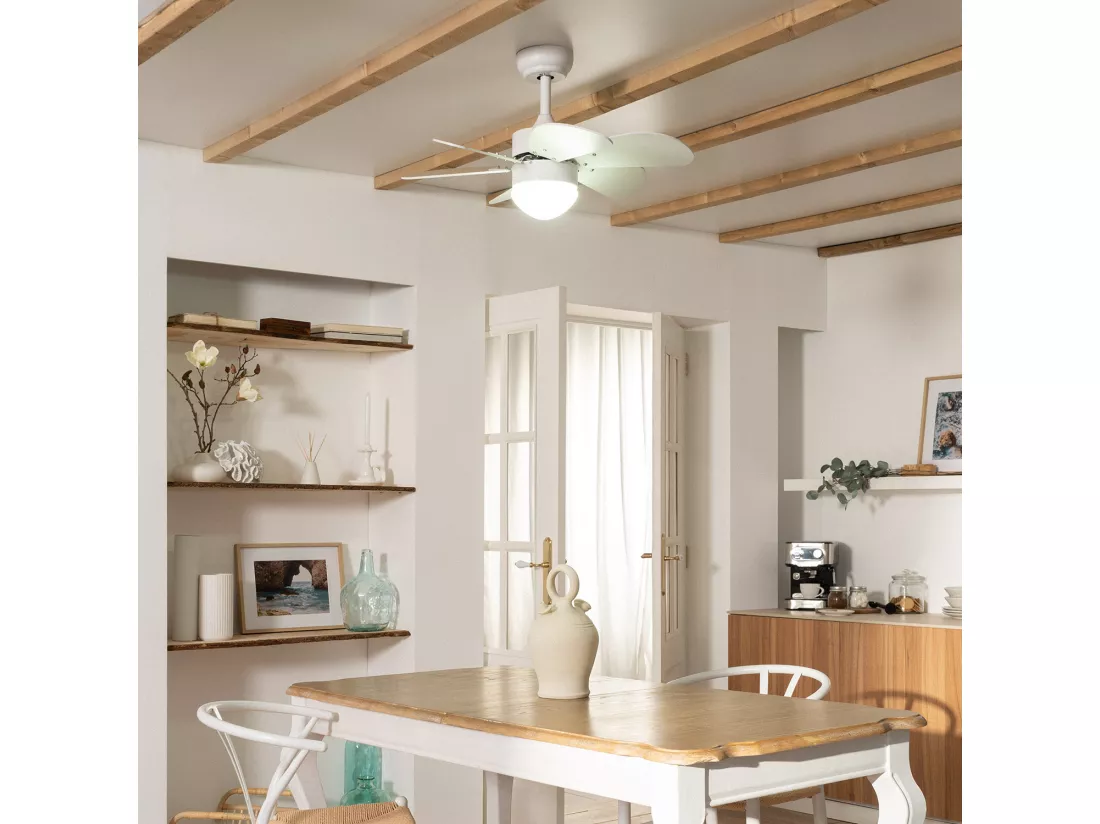 Ventilateur de Plafond Silencieux Orion Blanc 81cm Moteur DC Blanc