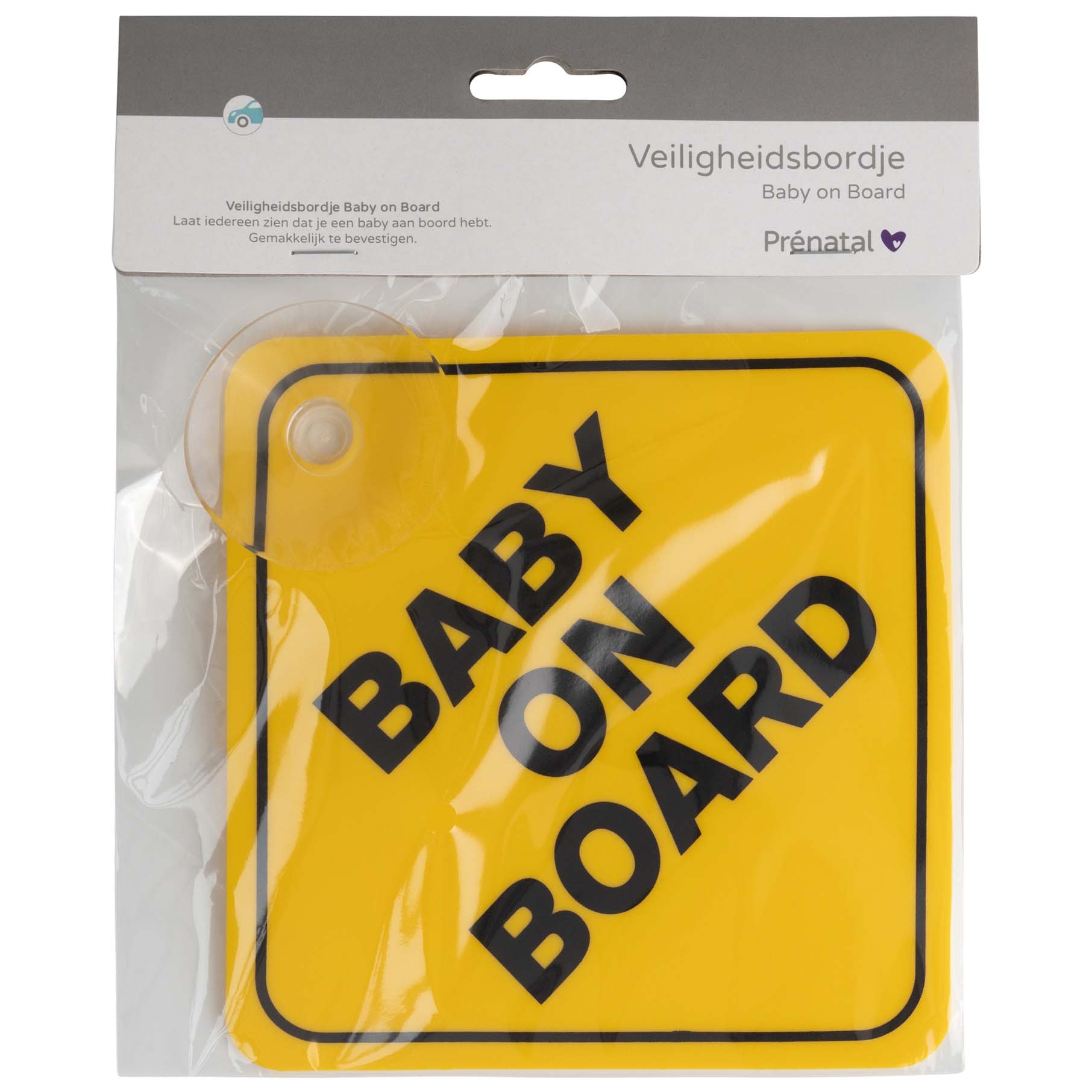 Prénatal baby on board bordje Yellow