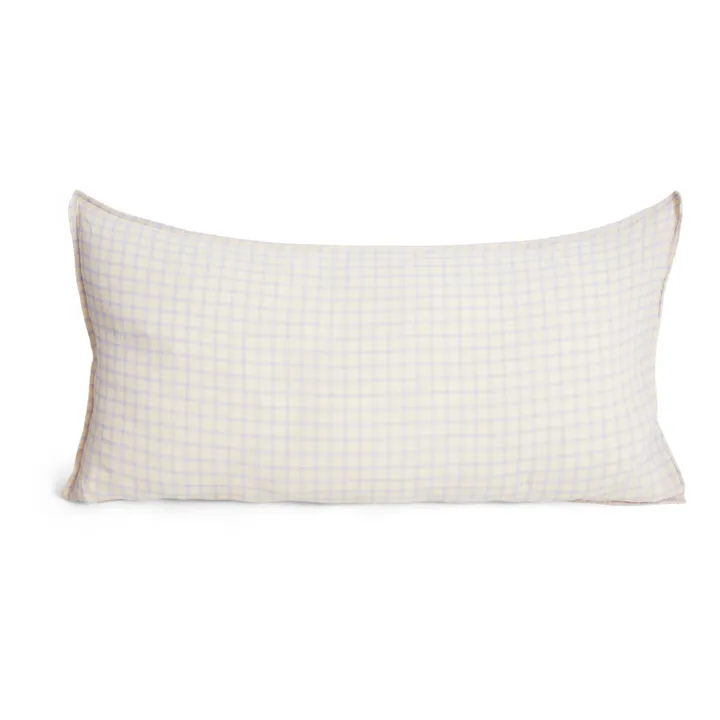 garbo&friends Taie d'oreiller Gingham Sky | Bleu ciel