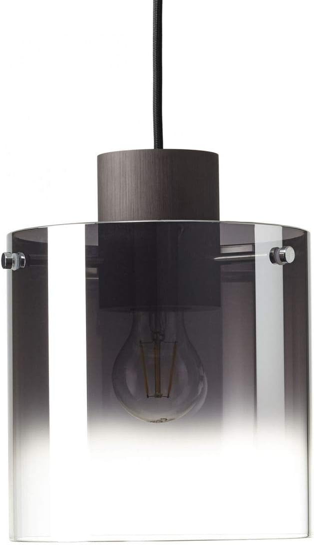 BRILLIANT Lampe Beth Pendelleuchte 3flg Kaffee/rauchglas | 3x A60, E27, 60W, g.f. Normallampen n. ent. | In der Höhe einstellbar/Kabel kürzbar | Für LED-Leuchtmittel geeignet