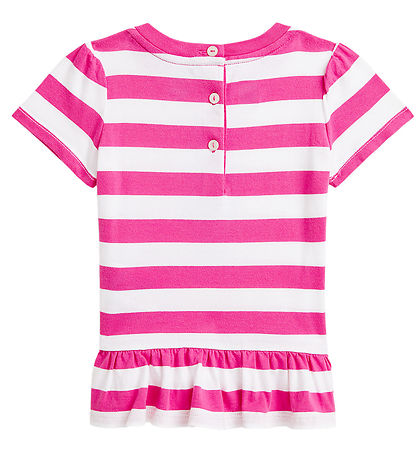 Polo Ralph Lauren T-Shirt - Pink/Weiß gestreift m. Kuscheltier
