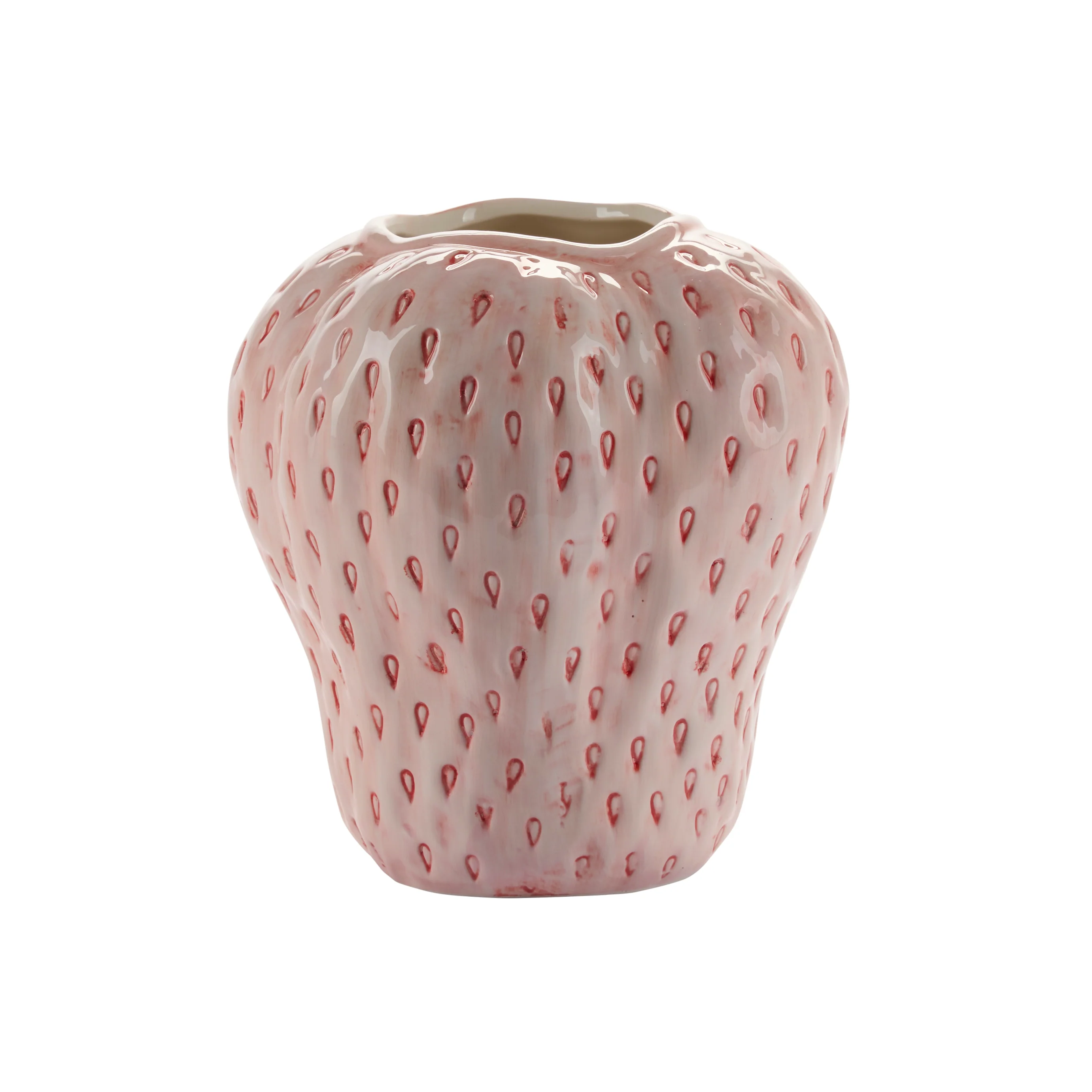 Bahne Interior  Jordbær vase,  lyserød - H18 cm.