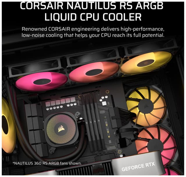 Corsair Nautilus 240mm RS ARGB CPU-vandkøler (sort)