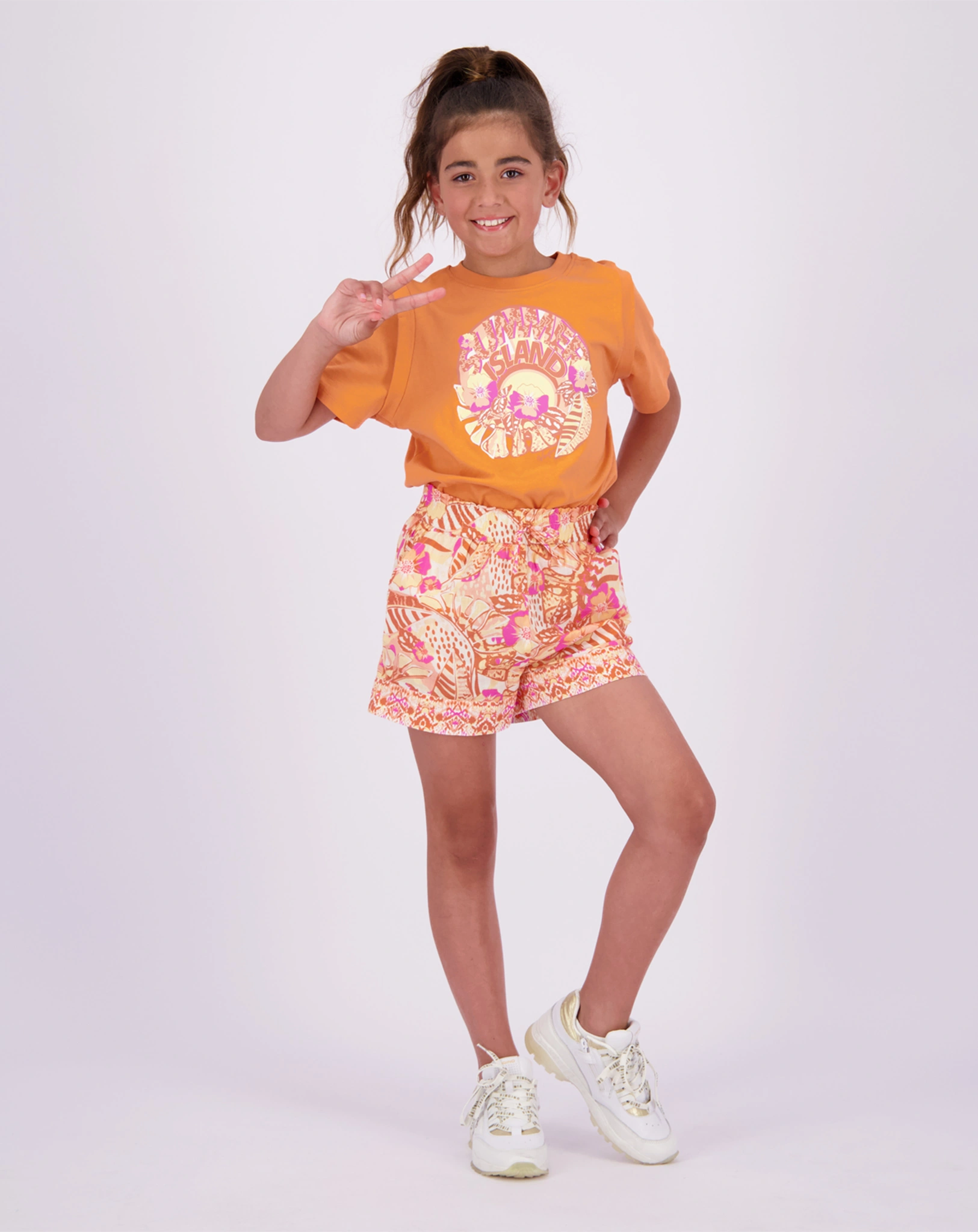 Jersey-Shorts RONDHA in sunset coral
