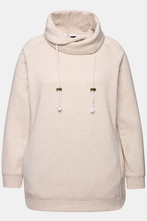 Sweatshirt, weiter Stehkragen, Taschen, Raglan-Langarm