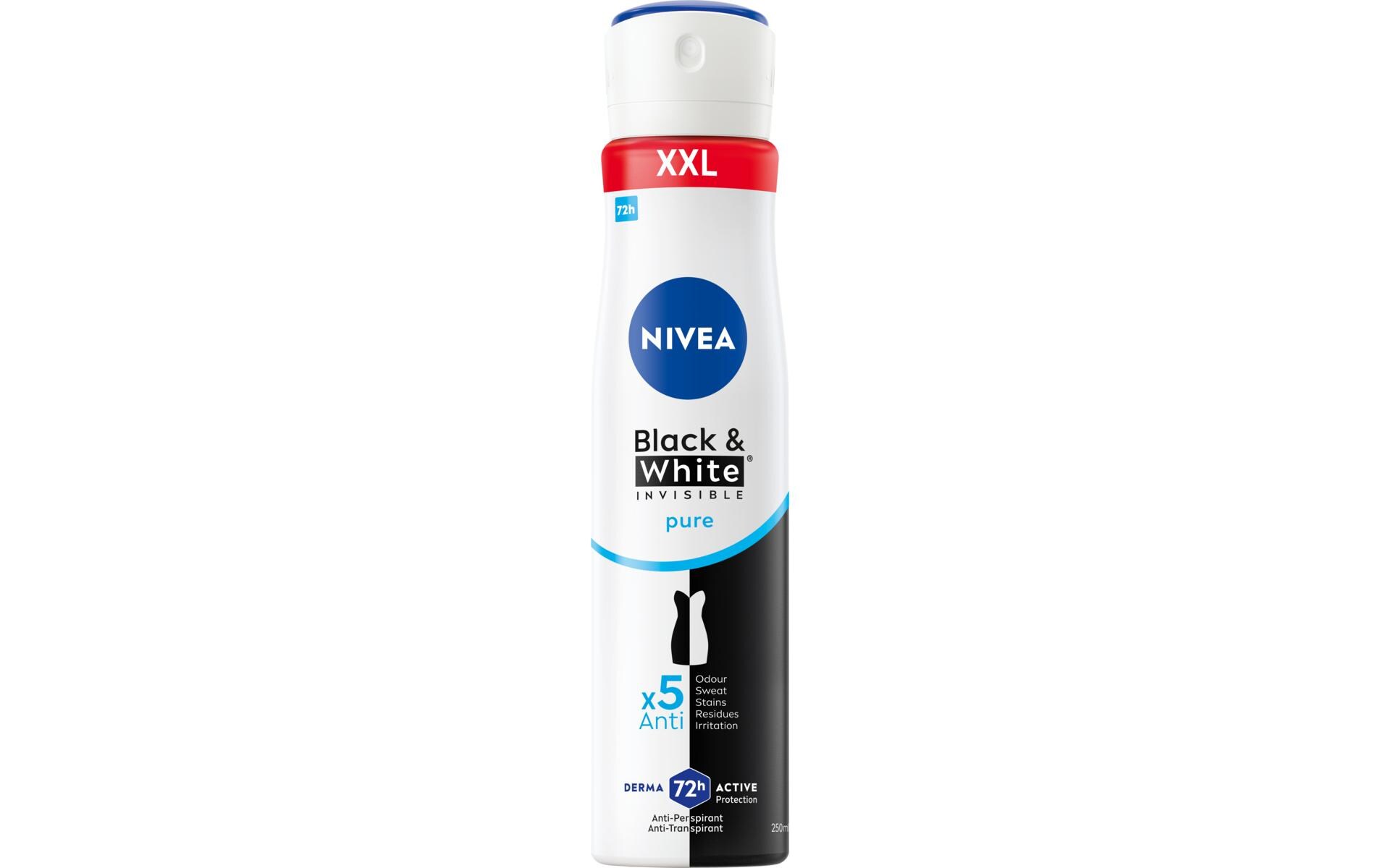 Deo Spray Black and White Pure XXL 250 mlDeo bietet effektiven Schutz vor weissen Flecken