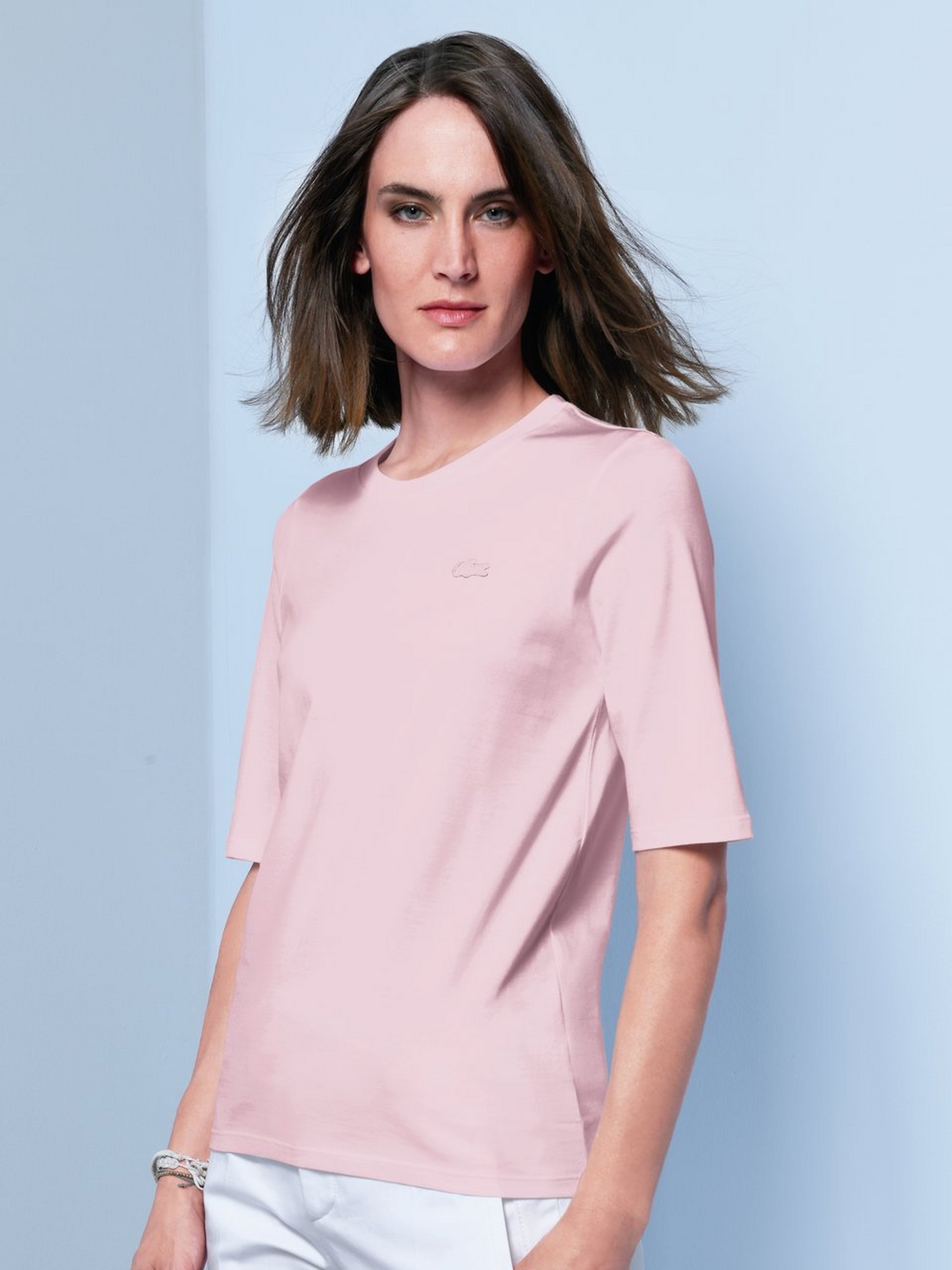 Rundhals-Shirt mit langem 1/2-Arm