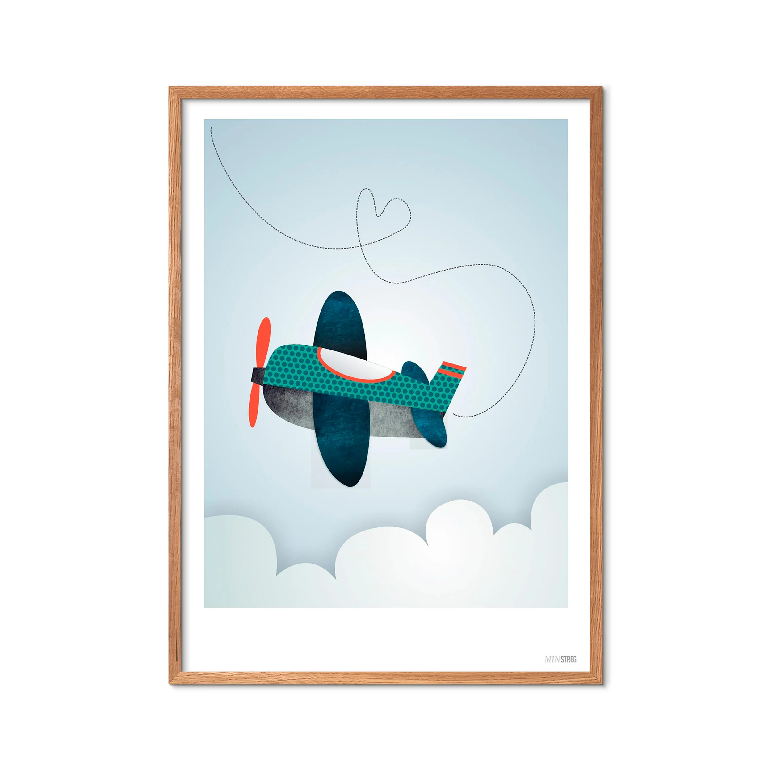 Poster & Frame  Min Streg Drenge Flyver plakat