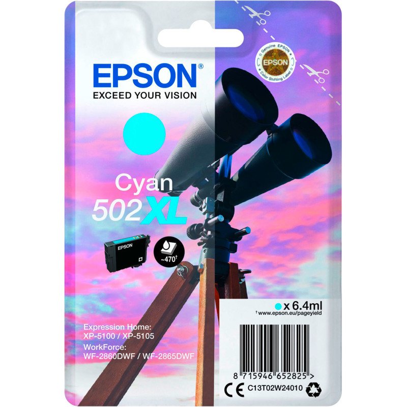 Epson 502XL cartouche haute capacité couleurs séparées pour imprimante jet d'encre