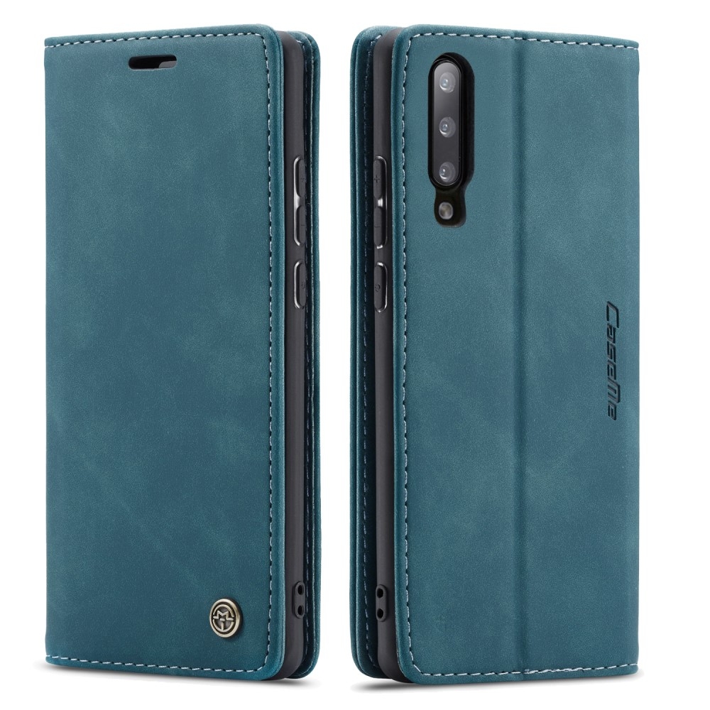 Samsung Galaxy A50 / A30s Leder Tasche Flip Wallet Etui mit Kartenfächern - Grün