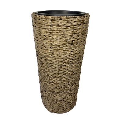 Cache-pot en résine tressée