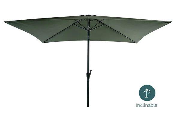 PARASOL RECTANGLE INCLINABLE ALUMINIUM 2X3M KAKI