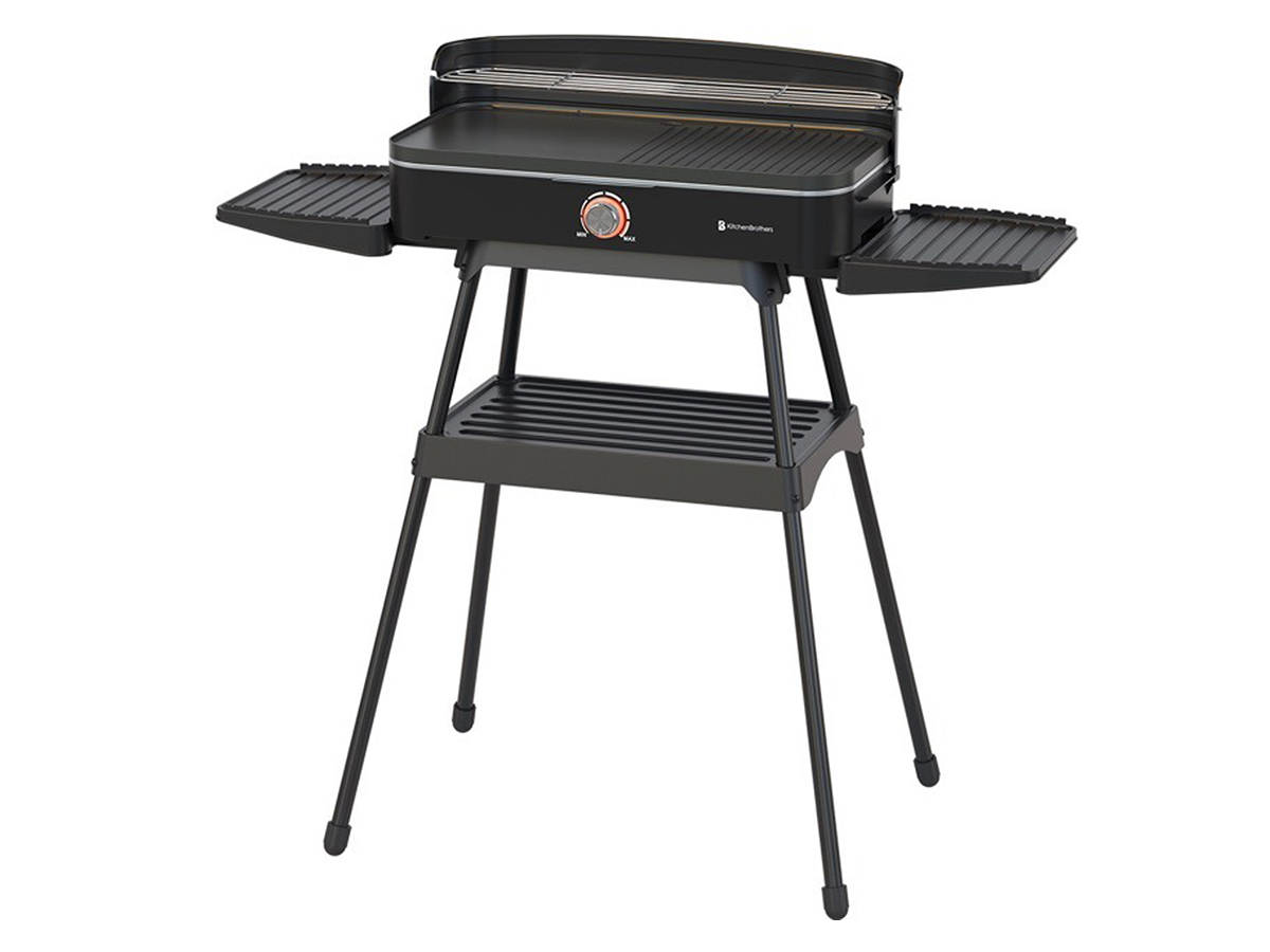 KitchenBrothers 2-in-1 elektrische barbecue - Black