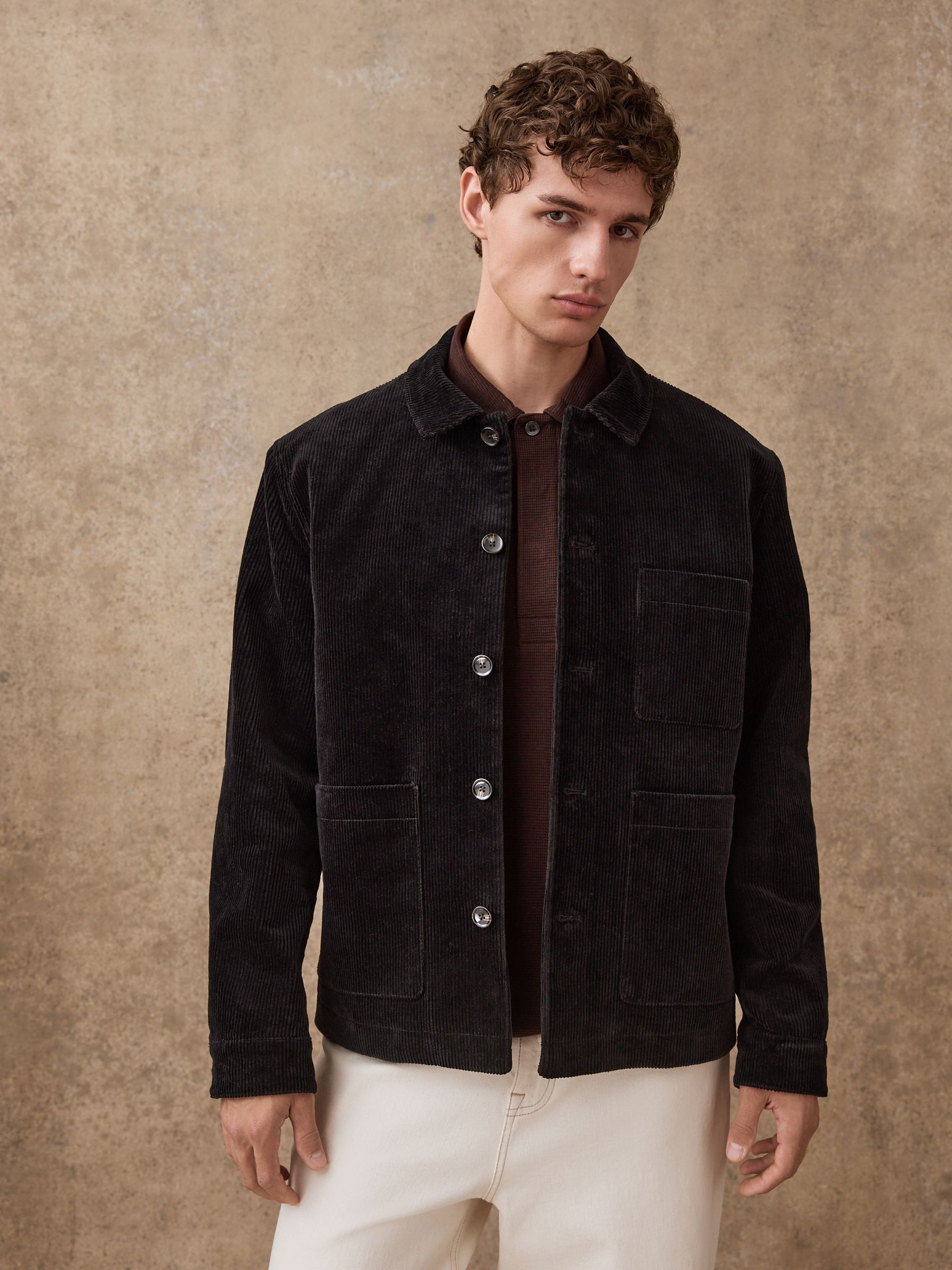 Zwart - Slim Rijk Corduroy Jack