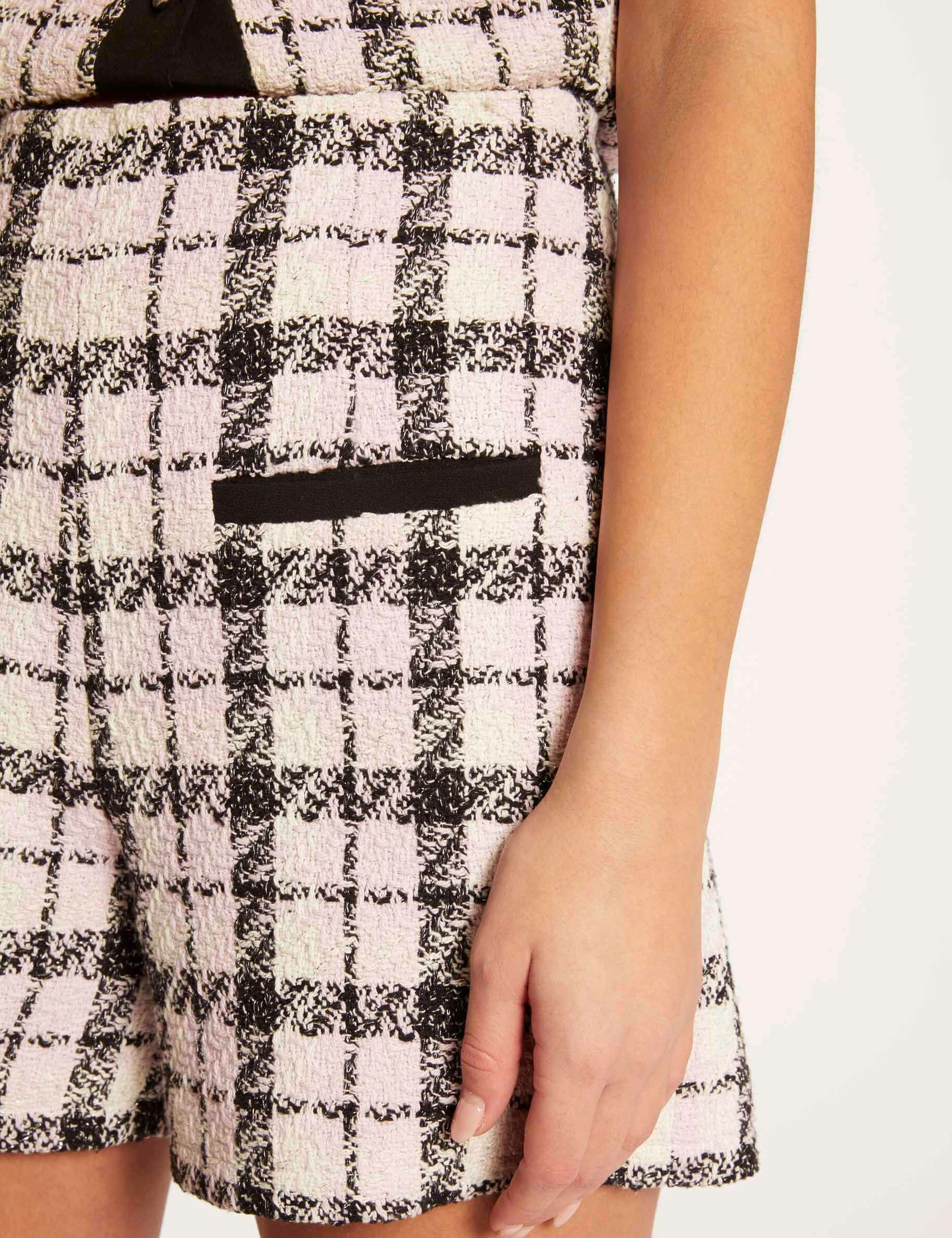 Short droit à carreaux multico femme - multico