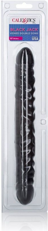 CalExotics - Veined Double Dong 12 inch - Dongs Double Zwart