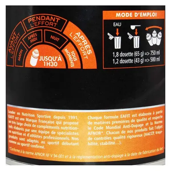 Bebida energética pós-exercício Eafit, sabor laranja, 457g