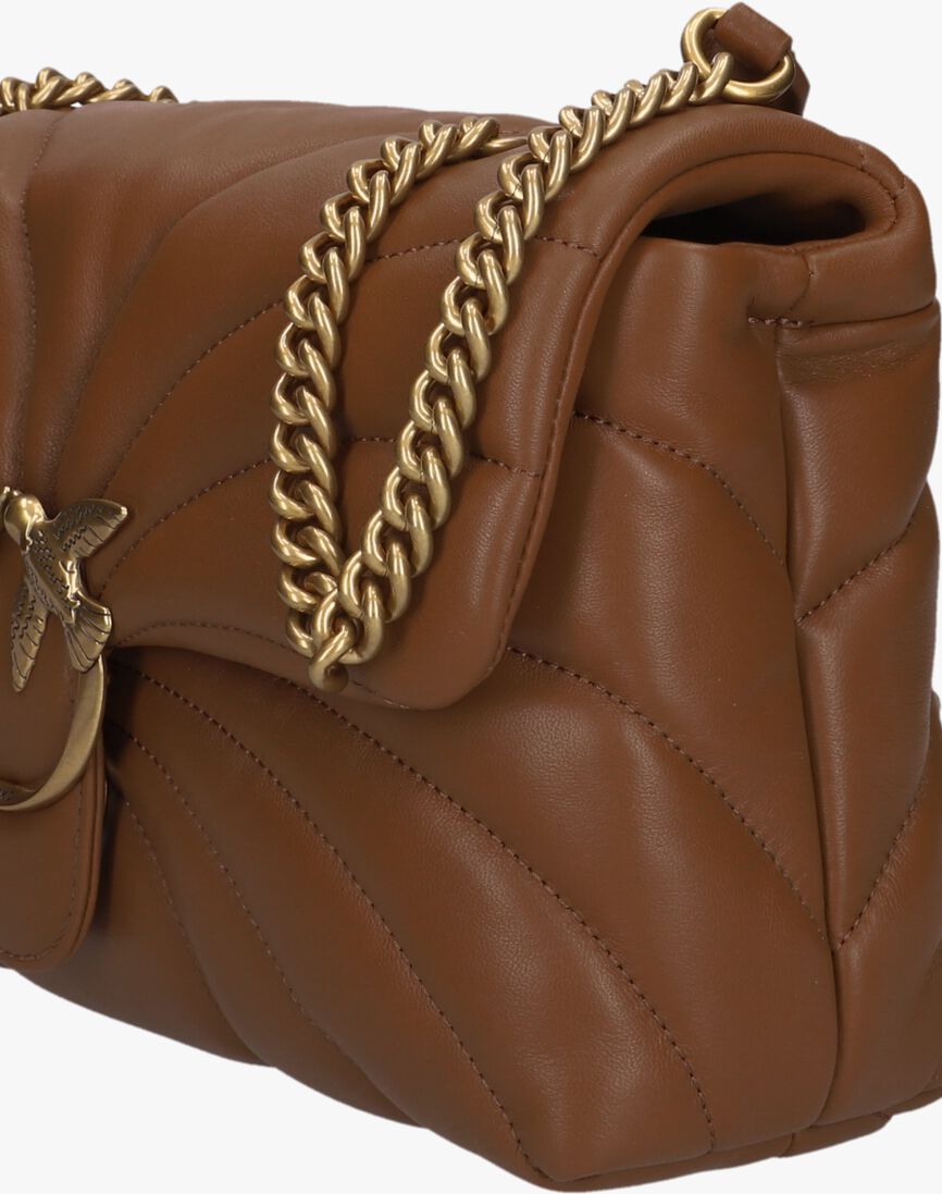 bruine pinko schoudertas love puff classic