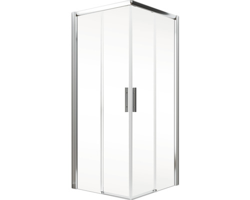 Hoekinstap Schulte Kristall Trend 1000x1000x2000 mm echt glas helder glanzend chroom