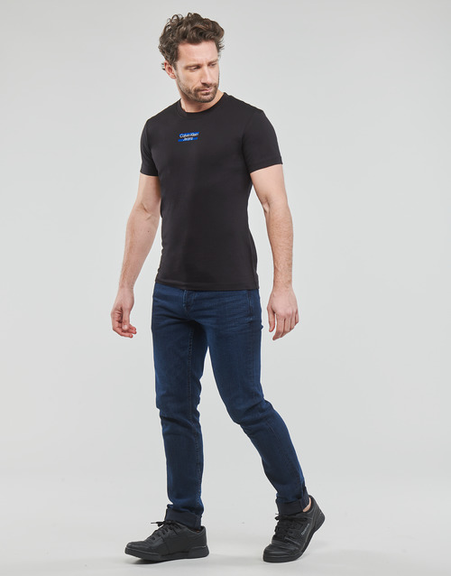 Calvin Klein Jeans - TRANSPARENT STRIPE LOGO TEE Negro
