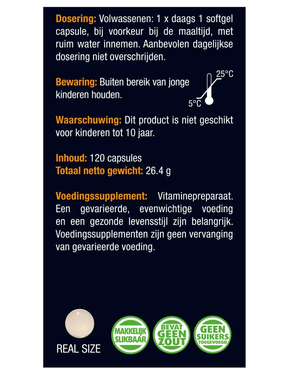 Vitamine D3 75 mcg 120 capsules