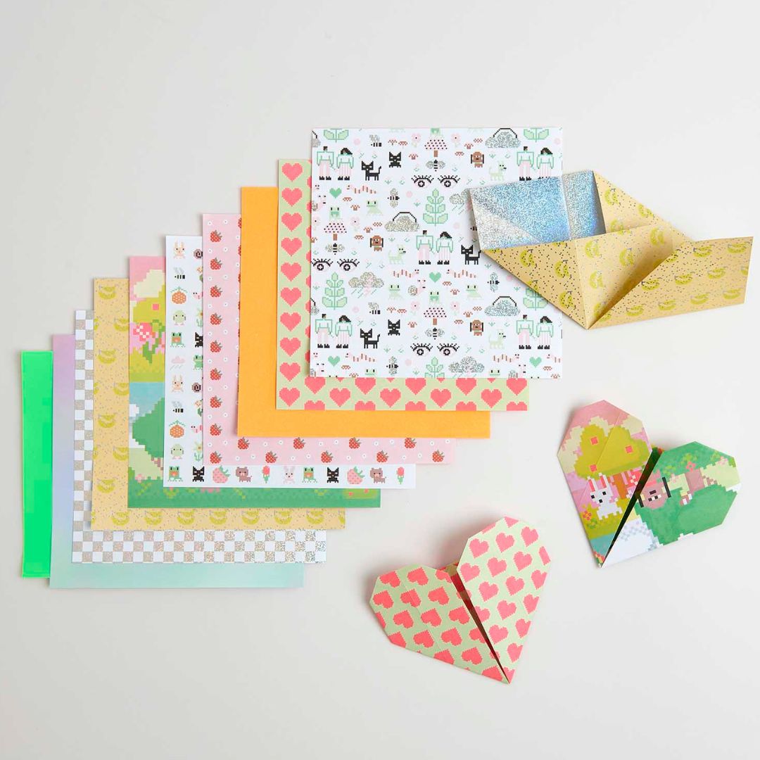 Vouwpapier origami futschikato - pixel - 50st